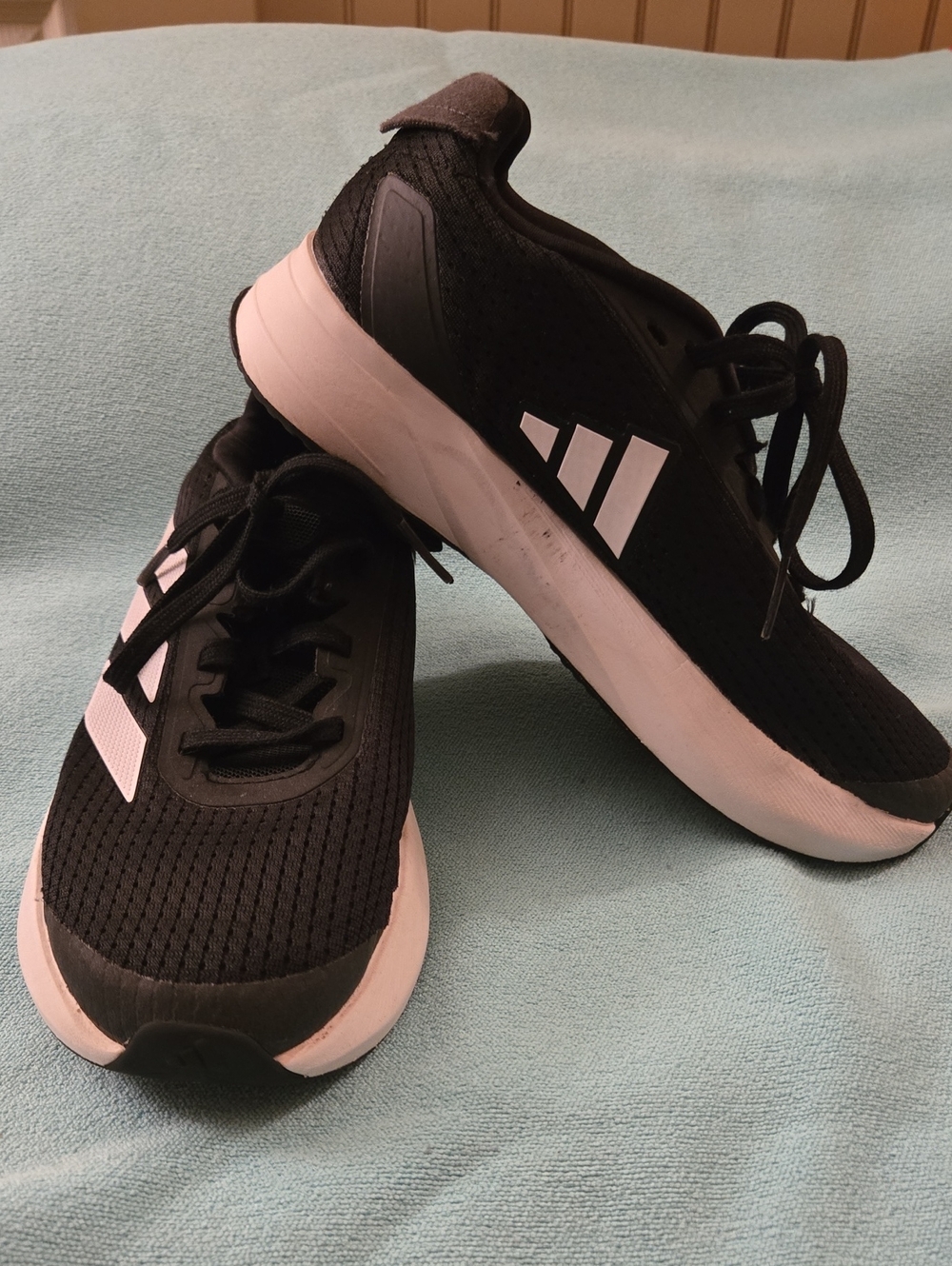 adidas Black and White Kids' Running Sneakers